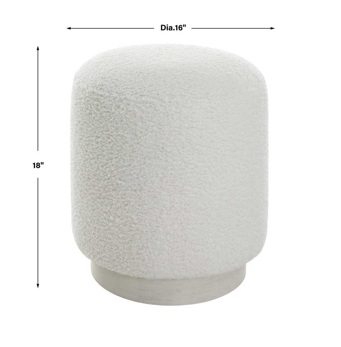 Avila Ottoman, White – Furniture by Uttermost | Sutter & Vale