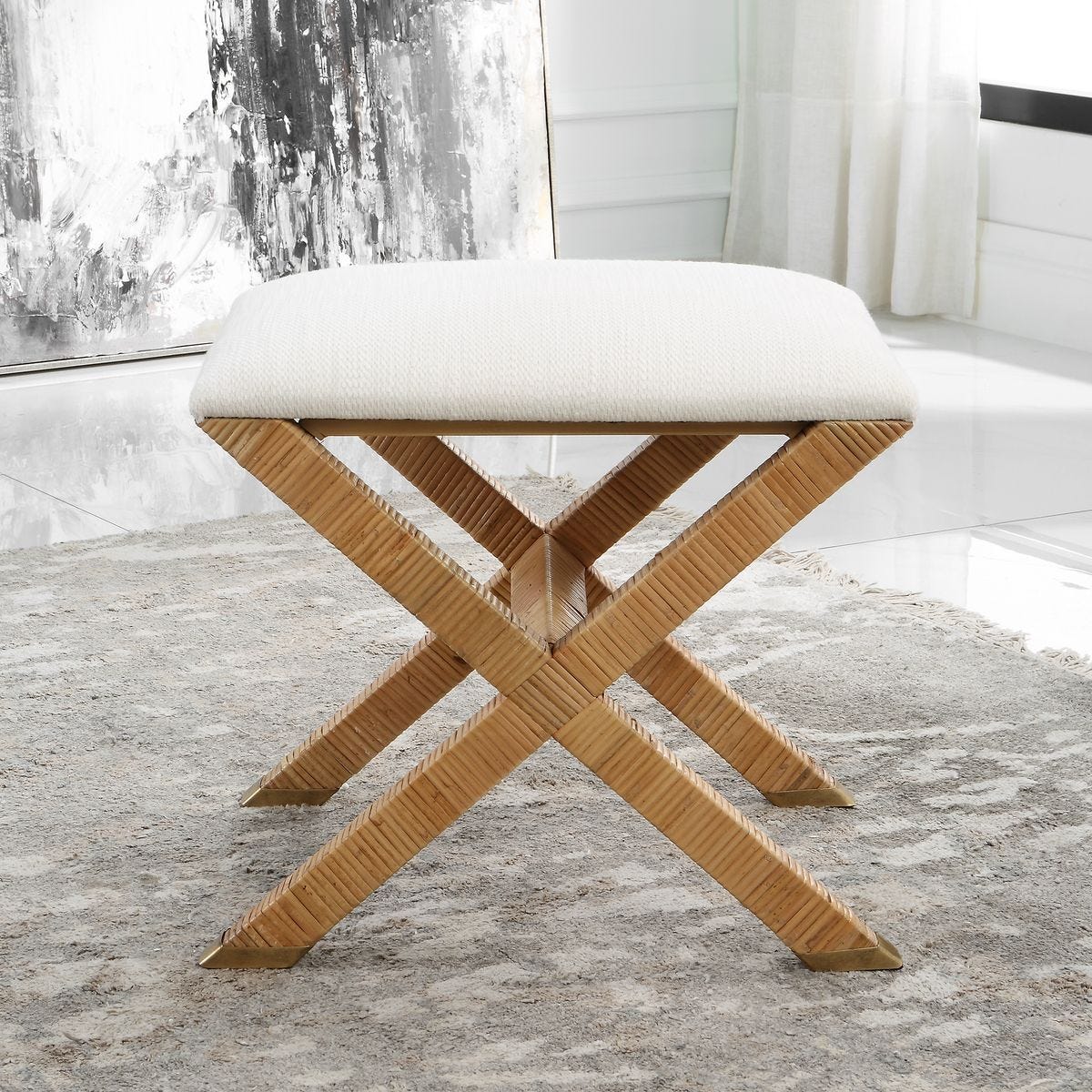 St Tropez Small Bench – Furniture by Uttermost | Sutter & Vale