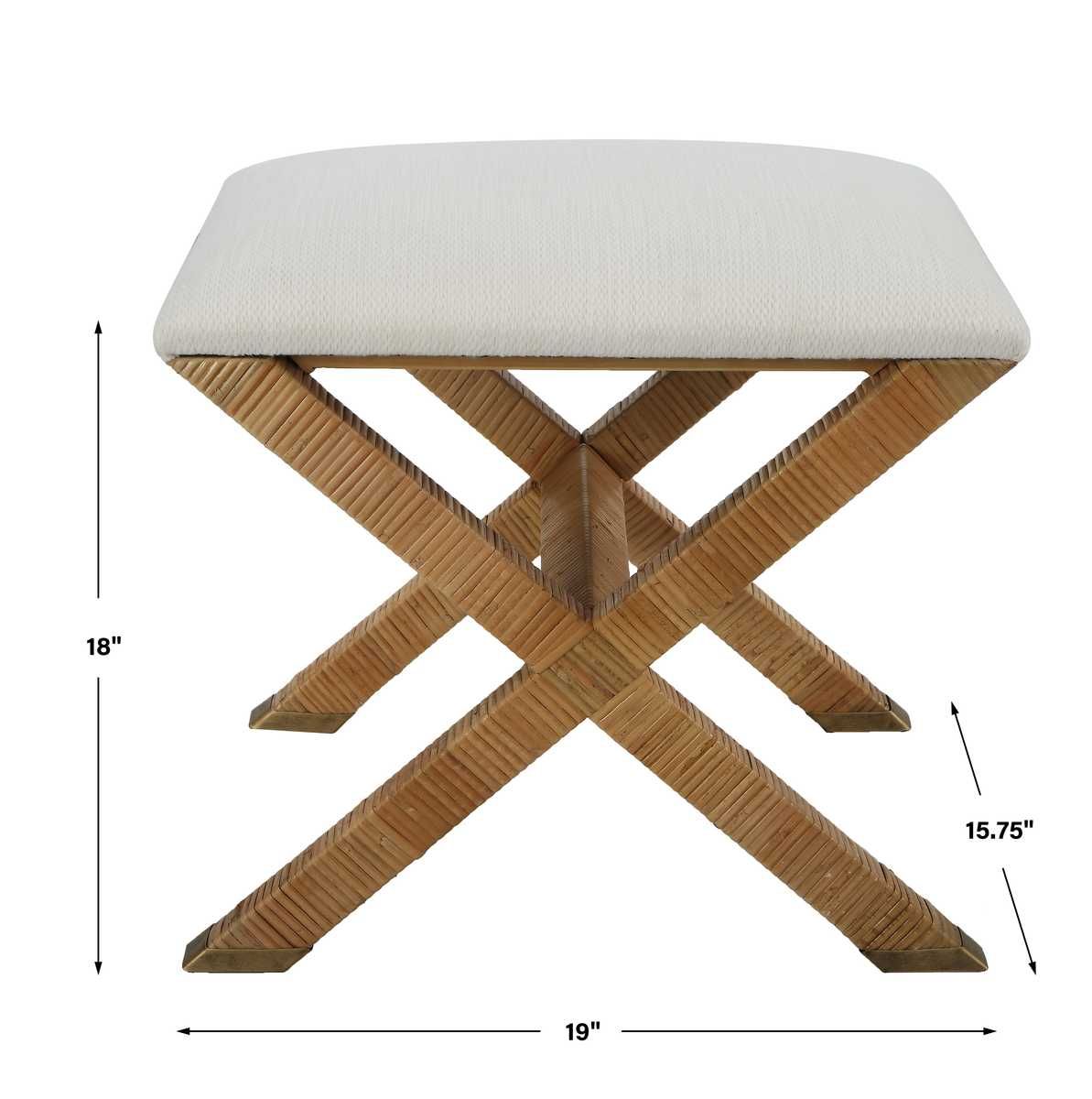 St Tropez Small Bench – Furniture by Uttermost | Sutter & Vale