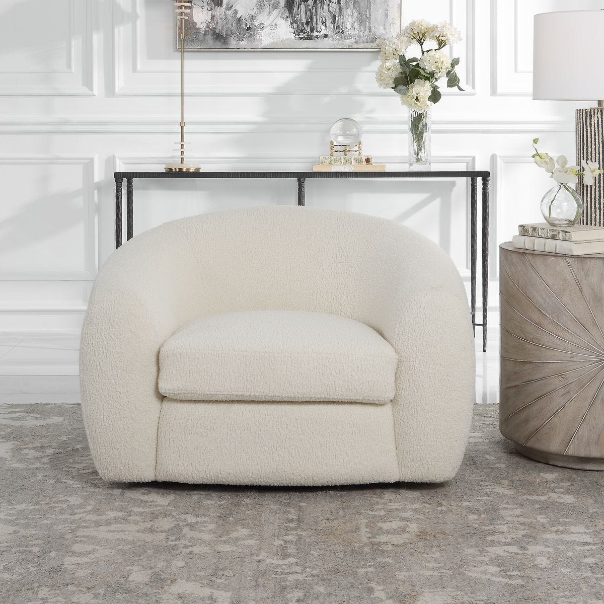 Capra Swivel Chair – Furniture by Uttermost | Sutter & Vale