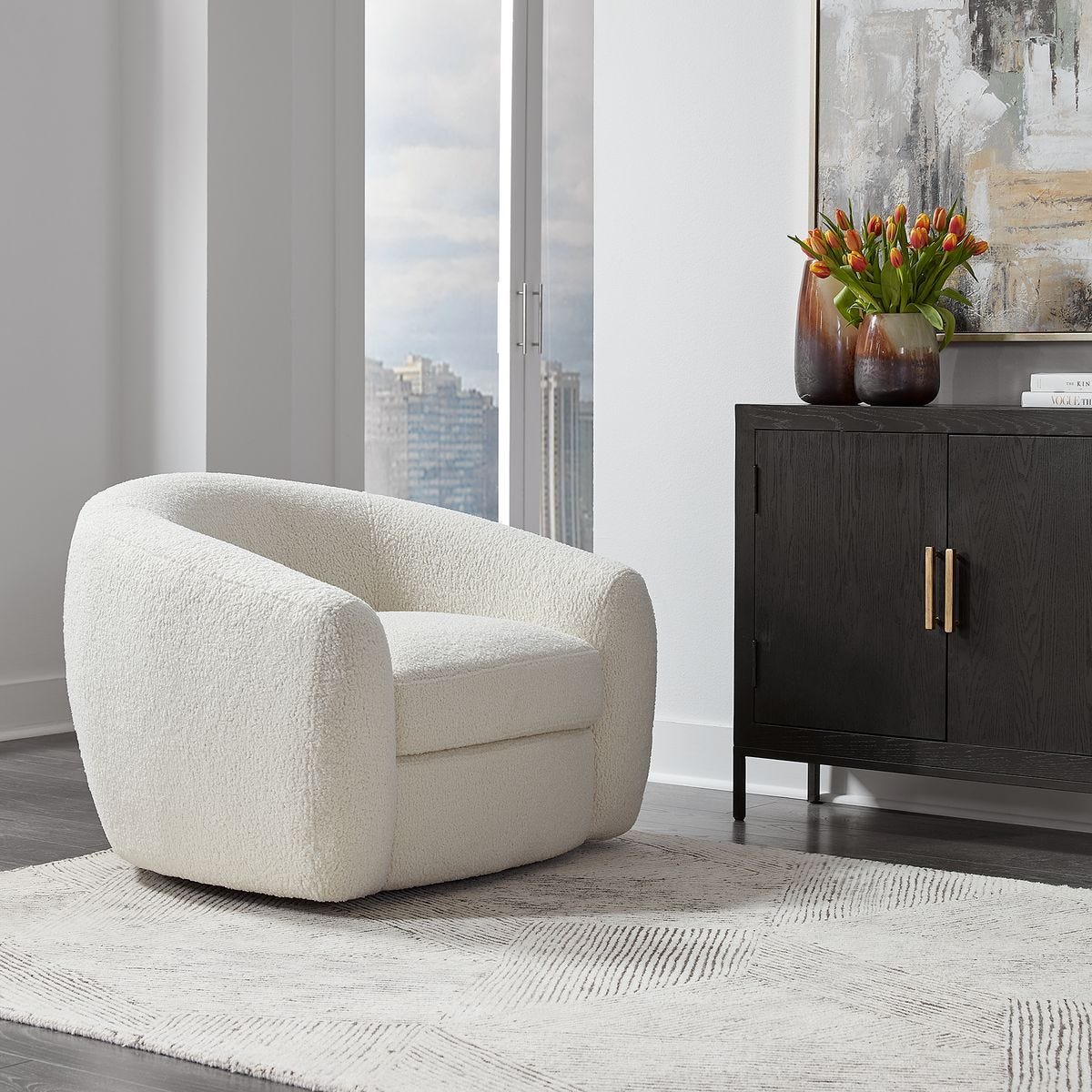 Capra Swivel Chair – Furniture by Uttermost | Sutter & Vale