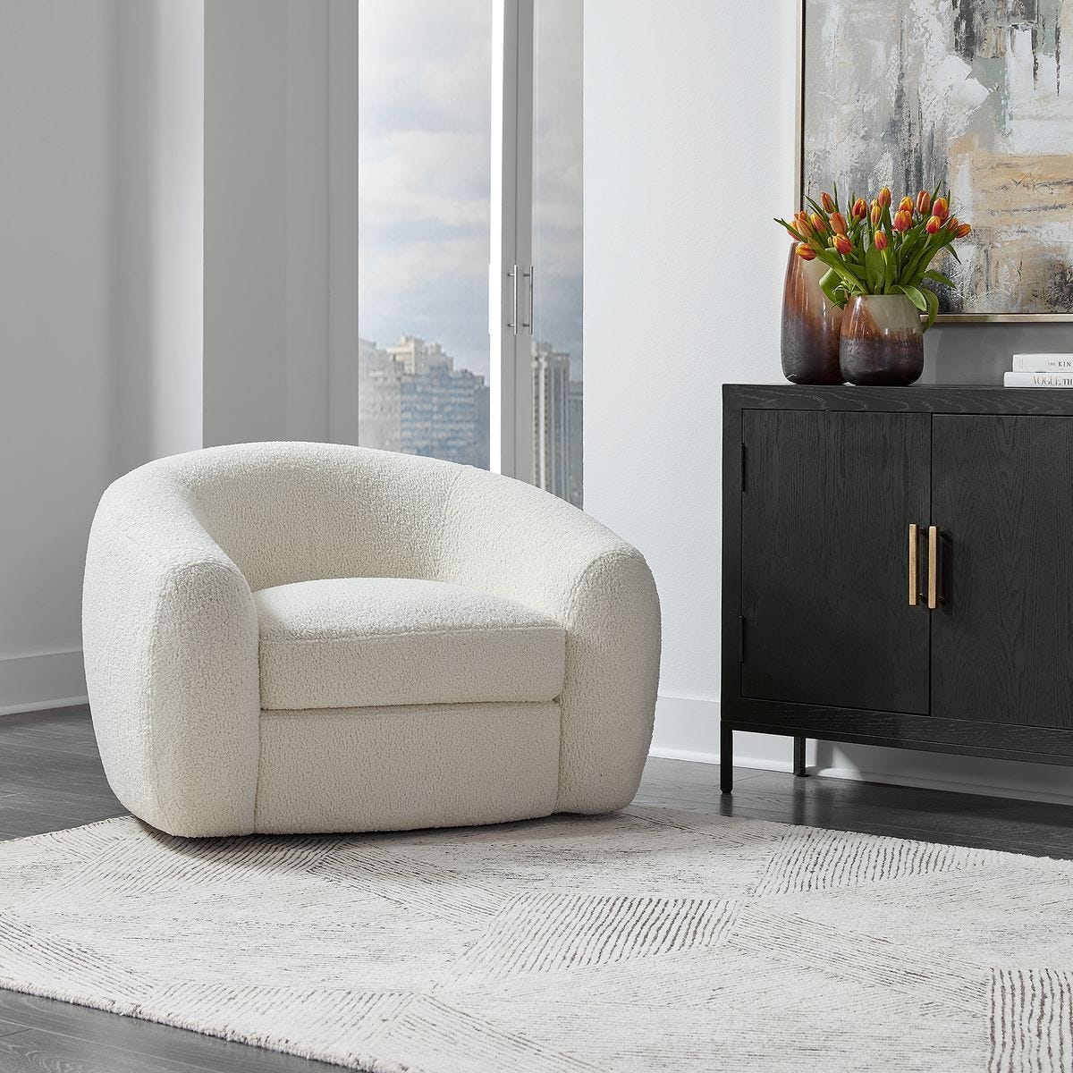 Capra Swivel Chair – Furniture by Uttermost | Sutter & Vale