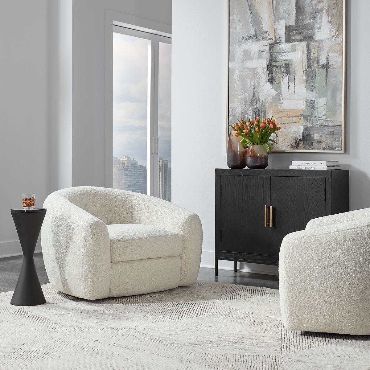 Capra Swivel Chair – Furniture by Uttermost | Sutter & Vale