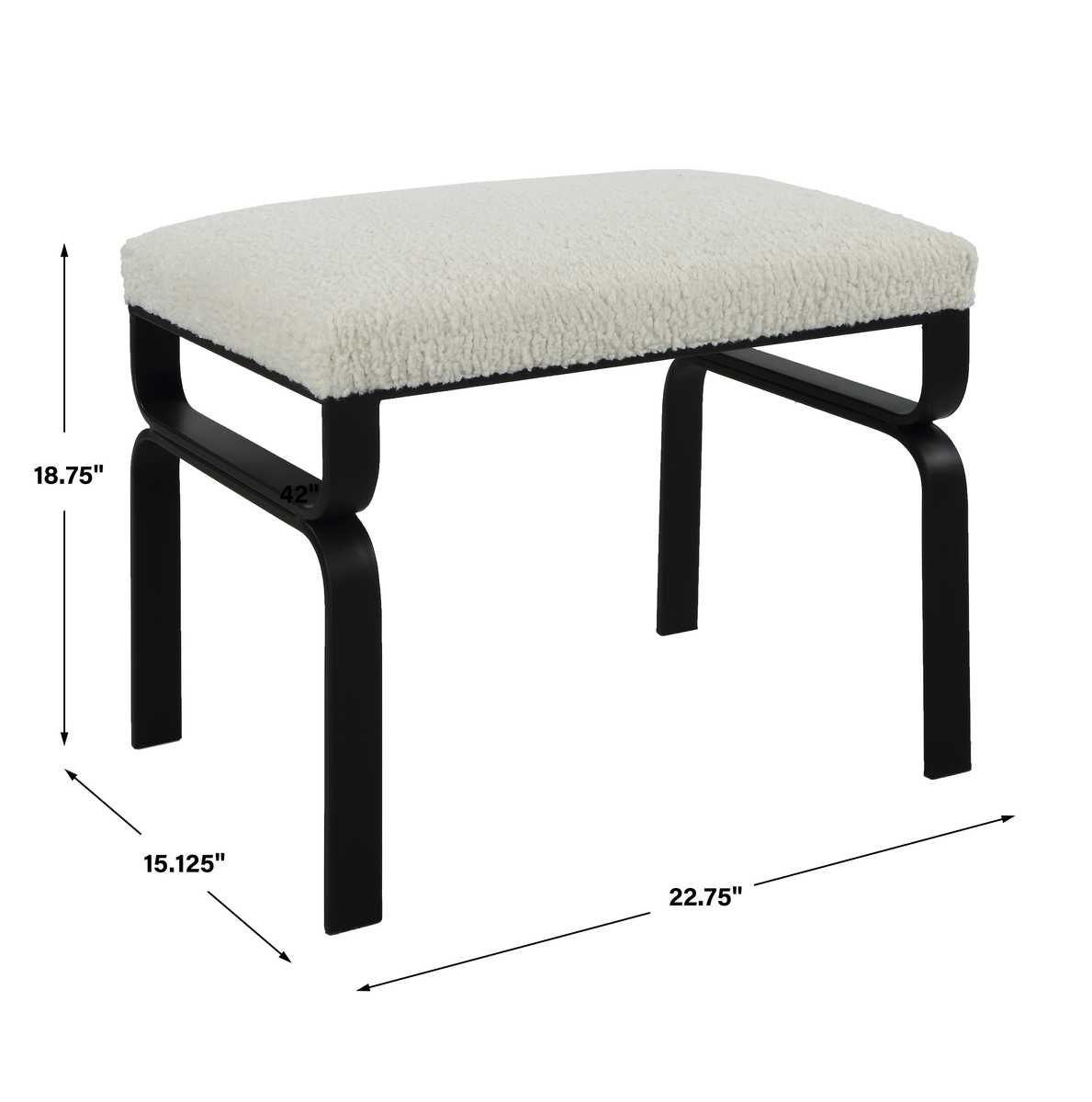 Diverge Small Bench – Furniture by Uttermost | Sutter & Vale