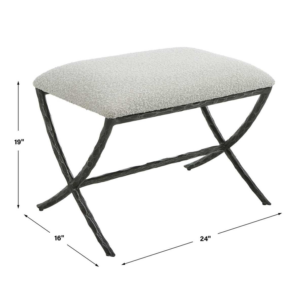 Brisby Small Bench – Furniture by Uttermost | Sutter & Vale