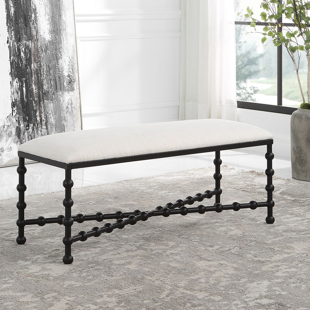 Iron Drops Bench – Furniture by Uttermost | Sutter & Vale