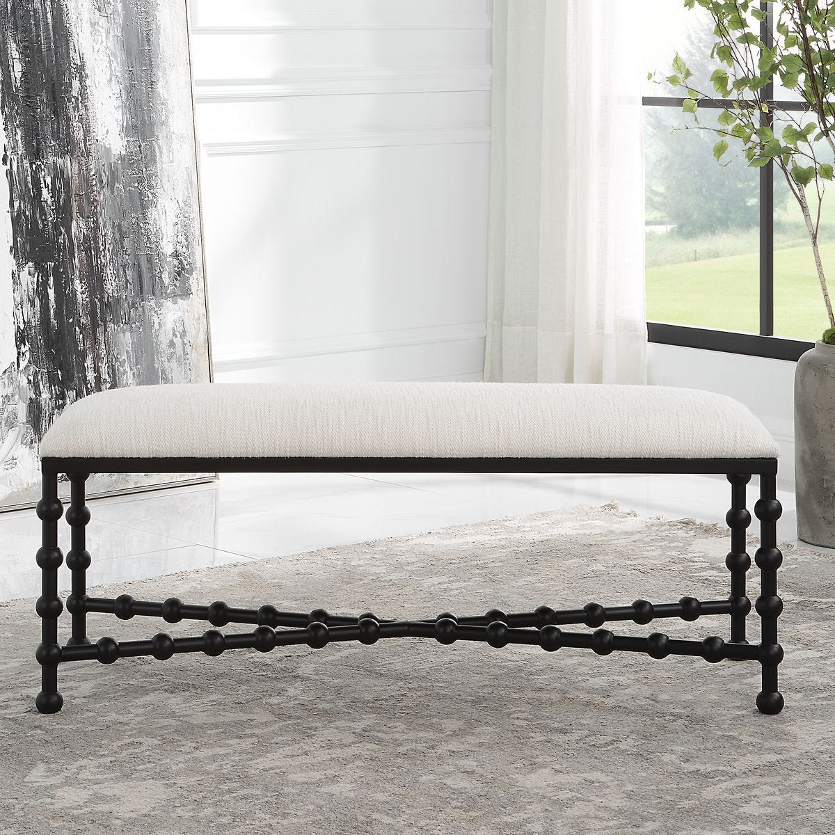 Iron Drops Bench – Furniture by Uttermost | Sutter & Vale