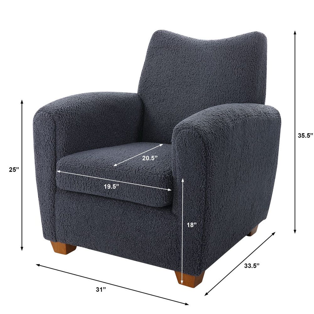 Teddy Accent Chair, Slate