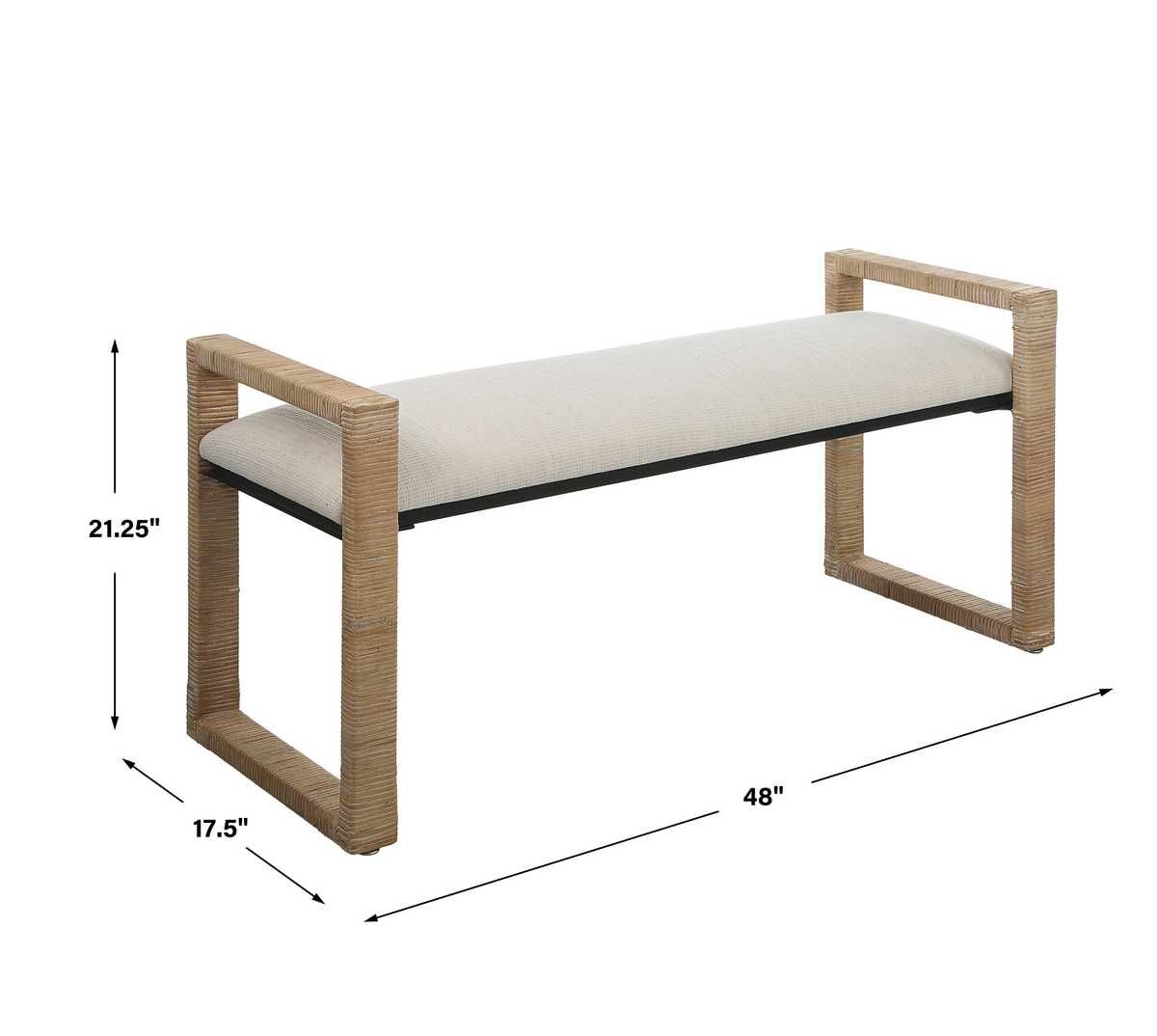 Areca Bench – Furniture by Uttermost | Sutter & Vale