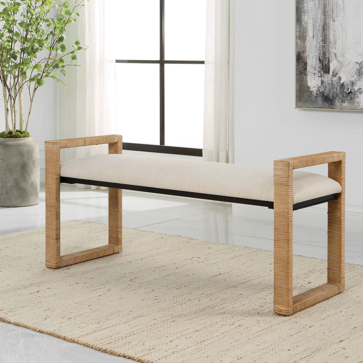 Areca Bench – Furniture by Uttermost | Sutter & Vale