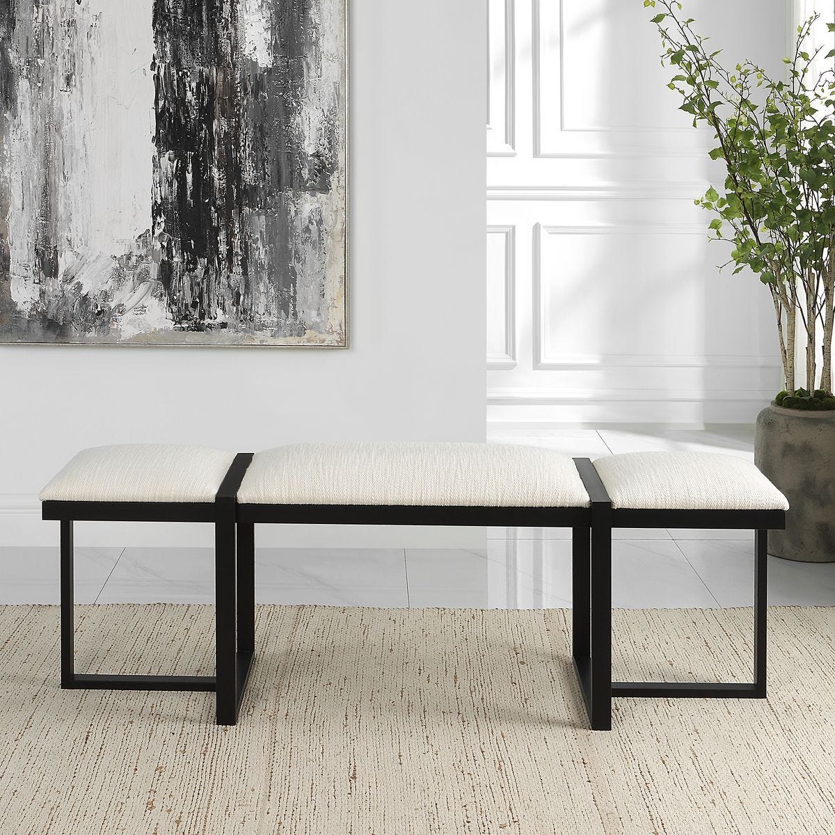 Triple Cloud Bench – Furniture by Uttermost | Sutter & Vale