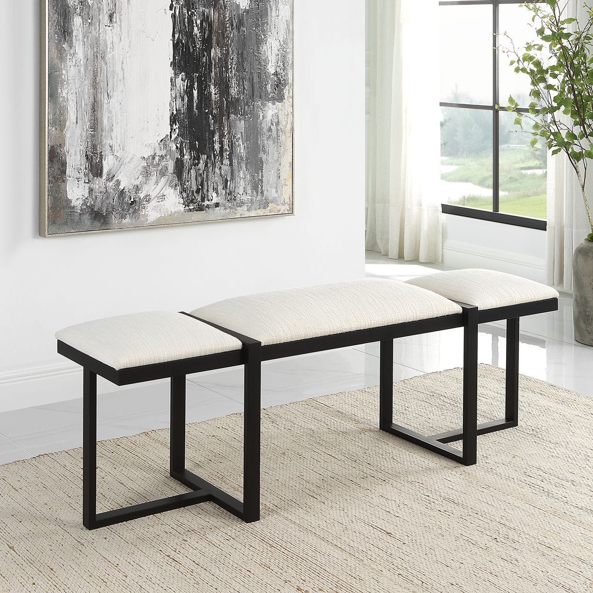 Triple Cloud Bench – Furniture by Uttermost | Sutter & Vale