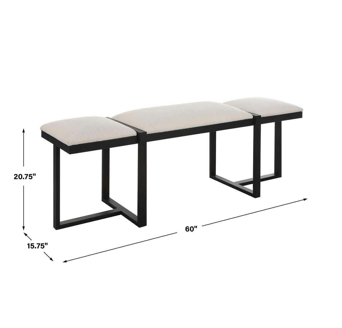Triple Cloud Bench – Furniture by Uttermost | Sutter & Vale