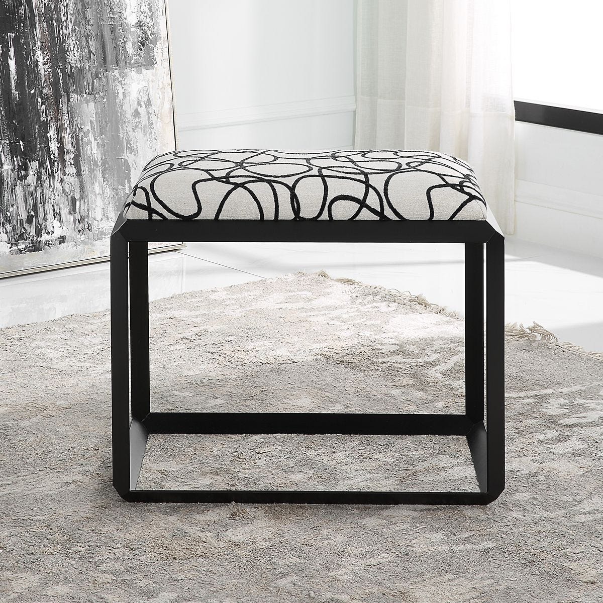 Curls Small Bench – Furniture by Uttermost | Sutter & Vale
