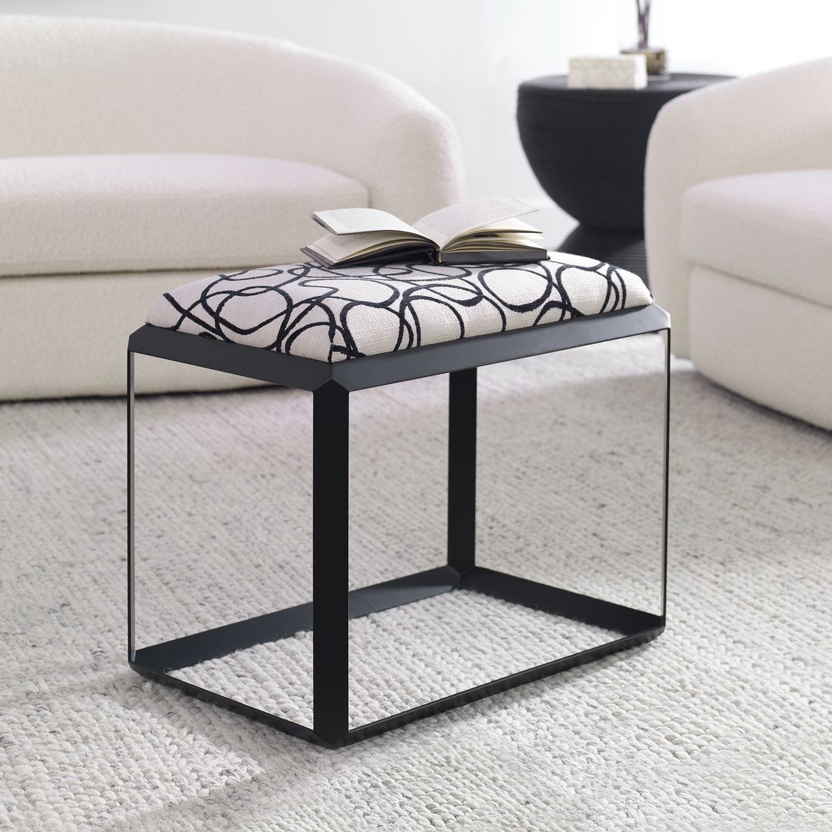 Curls Small Bench – Furniture by Uttermost | Sutter & Vale