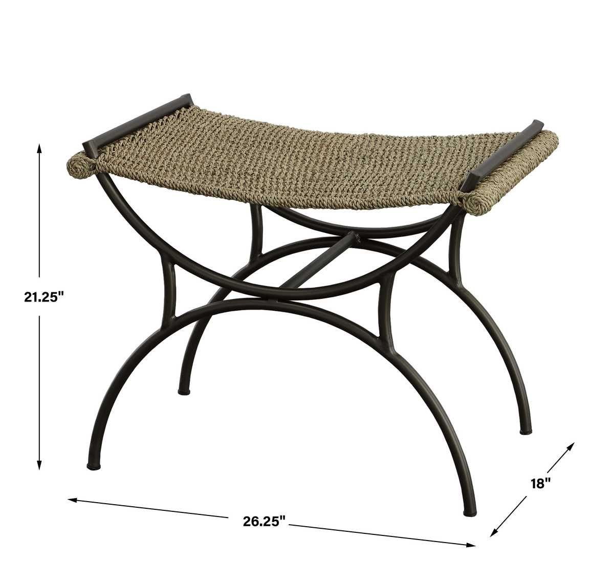 Playa Small Bench – Furniture by Uttermost | Sutter & Vale