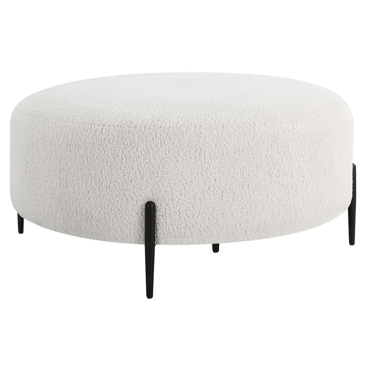 Arles Large Ottoman, Black – Furniture by Uttermost | Sutter & Vale