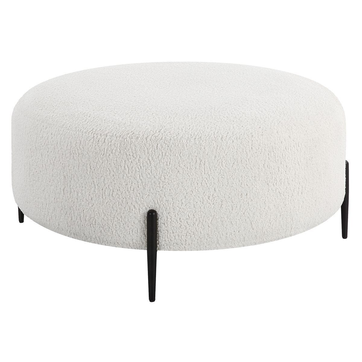 Arles Large Ottoman, Black – Furniture by Uttermost | Sutter & Vale