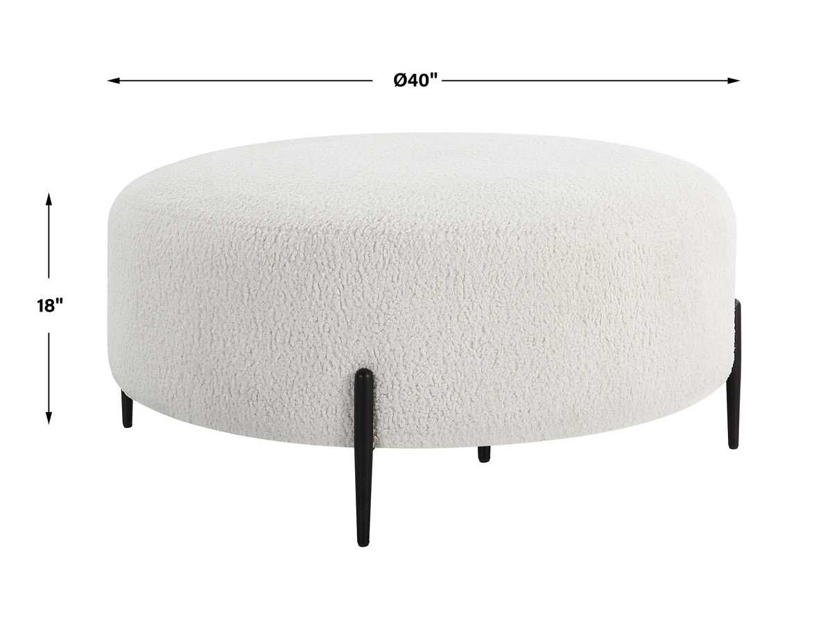 Arles Large Ottoman, Black – Furniture by Uttermost | Sutter & Vale