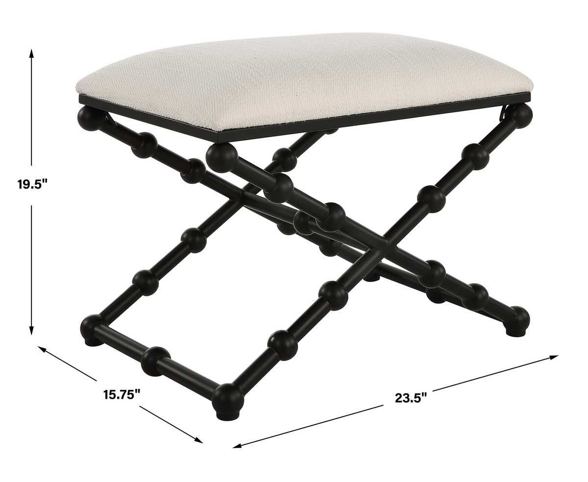 Iron Drops Small Bench – Furniture by Uttermost | Sutter & Vale