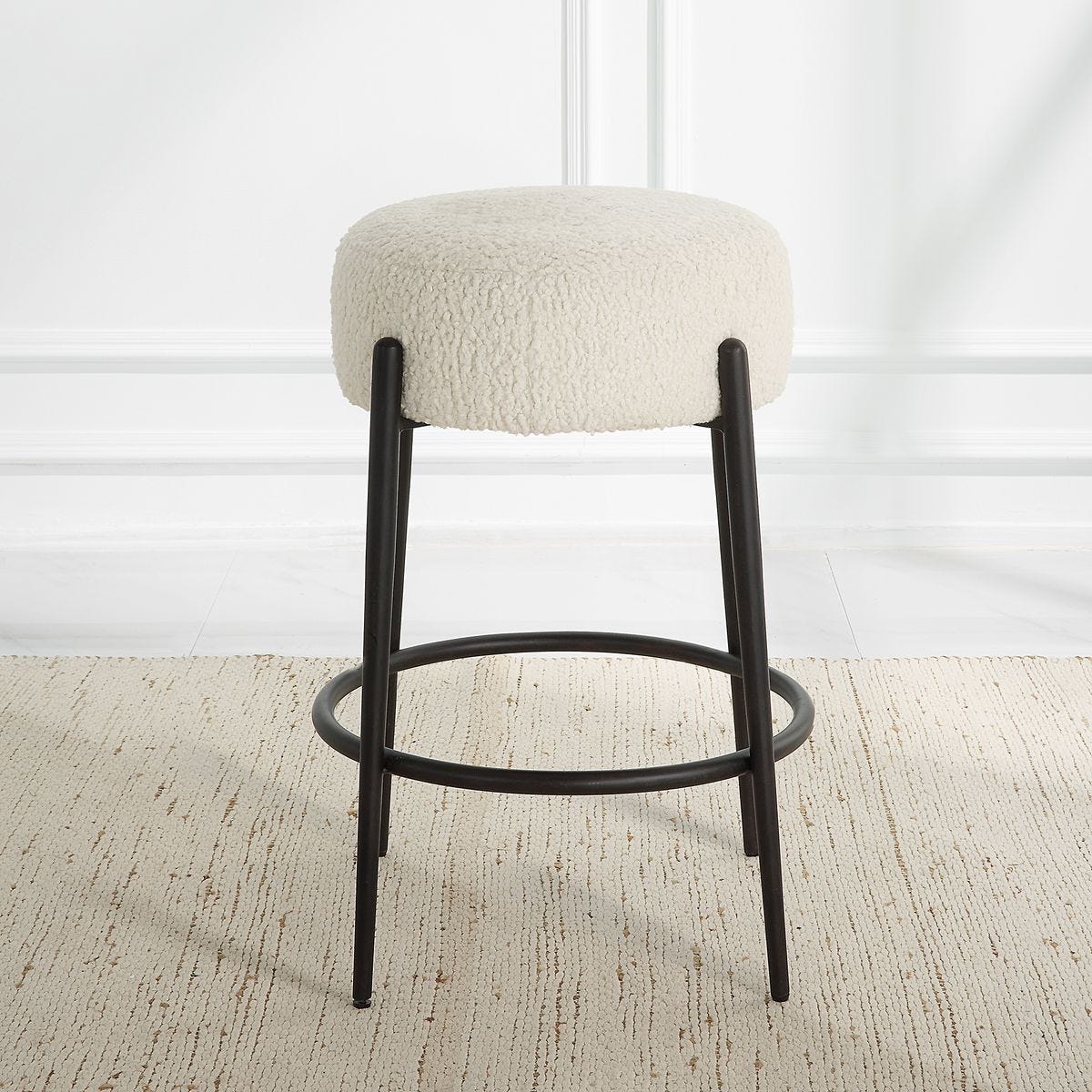 Arles Counter Stool, Black – Furniture by Uttermost | Sutter & Vale