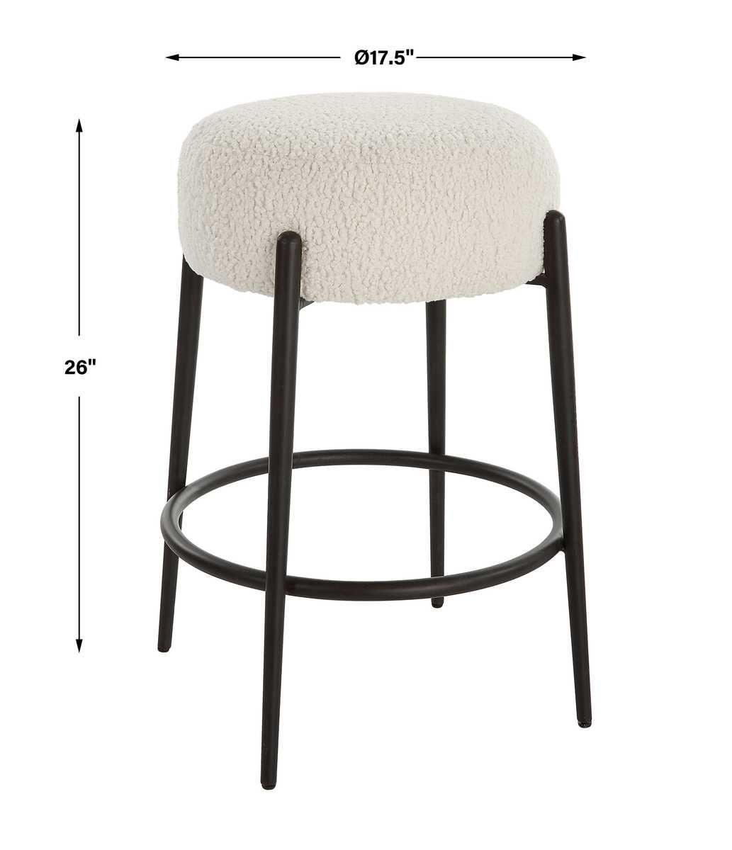 Arles Counter Stool, Black – Furniture by Uttermost | Sutter & Vale