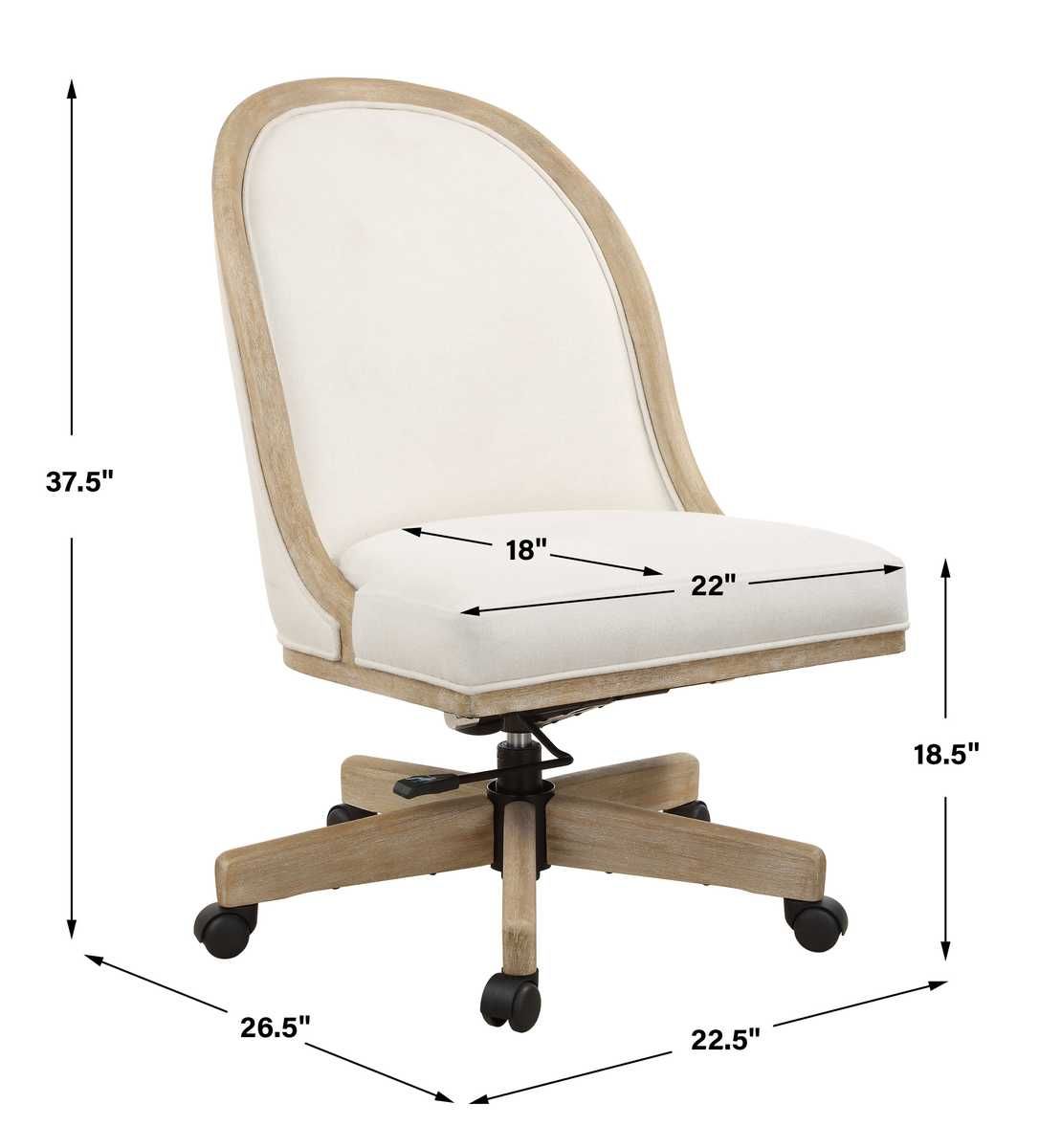 Lithe Desk Chair – Furniture by Uttermost | Sutter & Vale