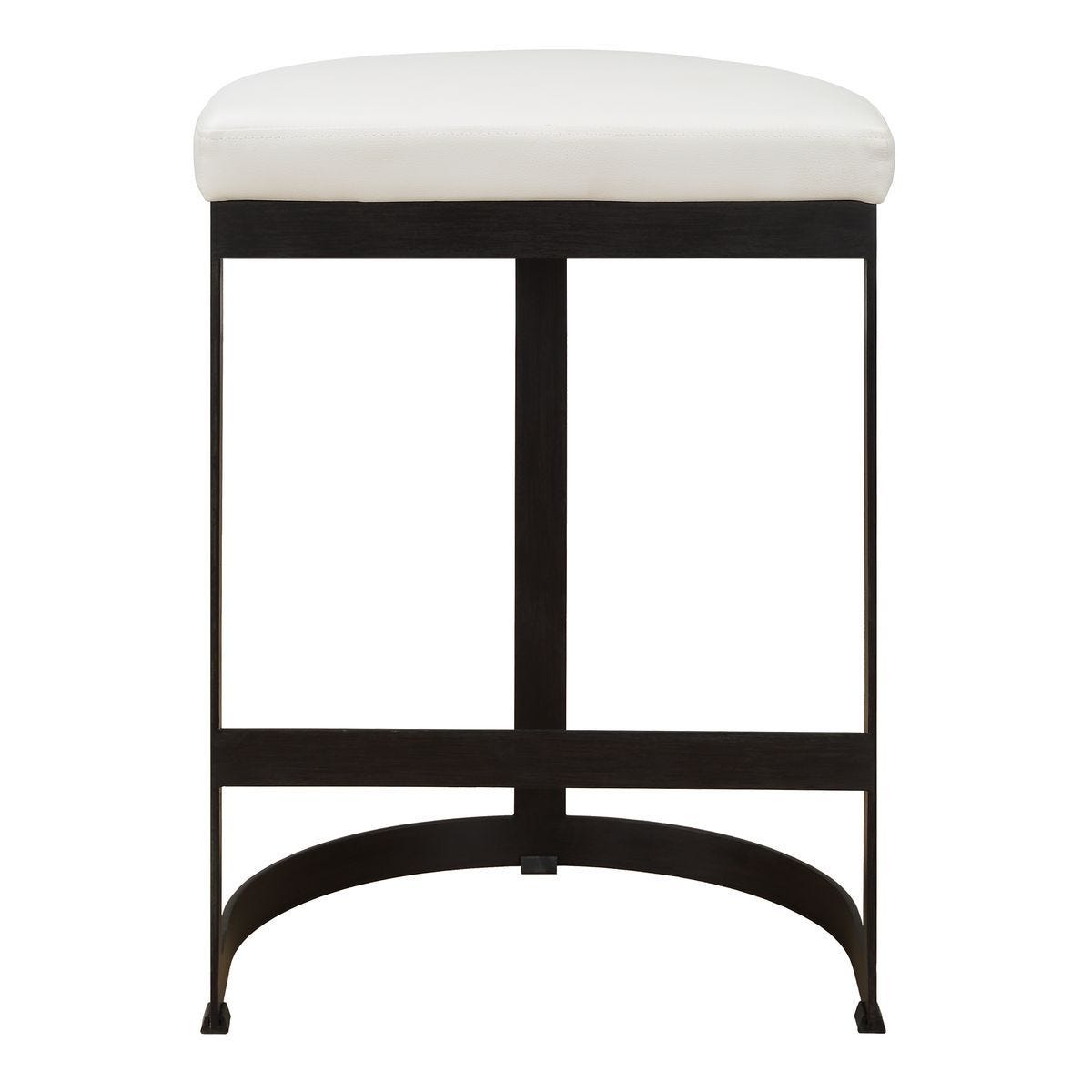 Ivanna Counter Stool, Black - White – Furniture by Uttermost | Sutter & Vale