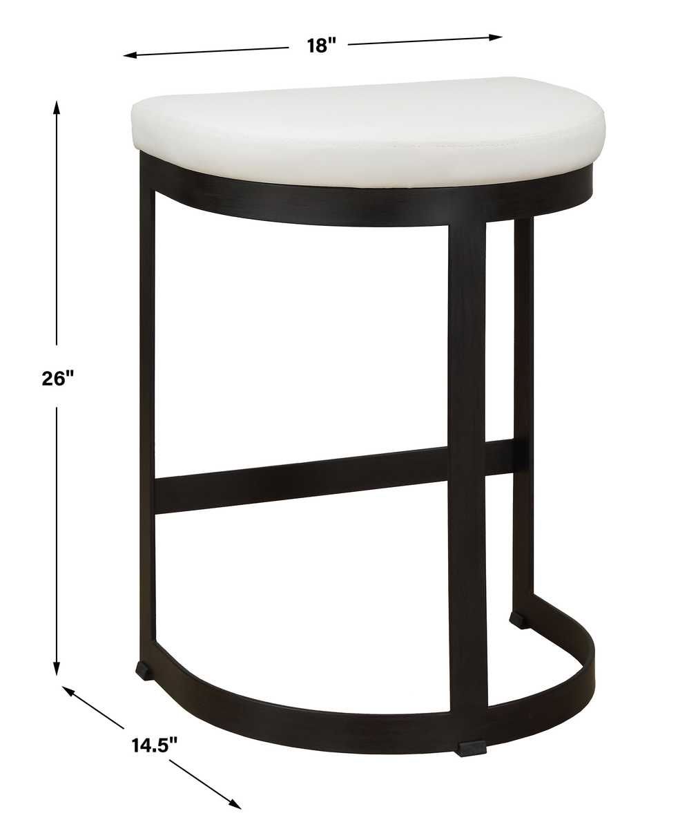 Ivanna Counter Stool, Black - White – Furniture by Uttermost | Sutter & Vale