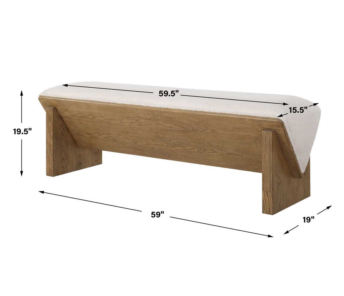 Wedged Bench – Furniture by Uttermost | Sutter & Vale