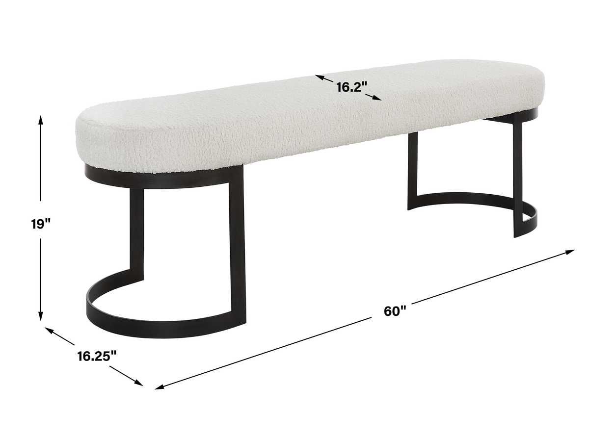 Infinity Bench, Black – Furniture by Uttermost | Sutter & Vale