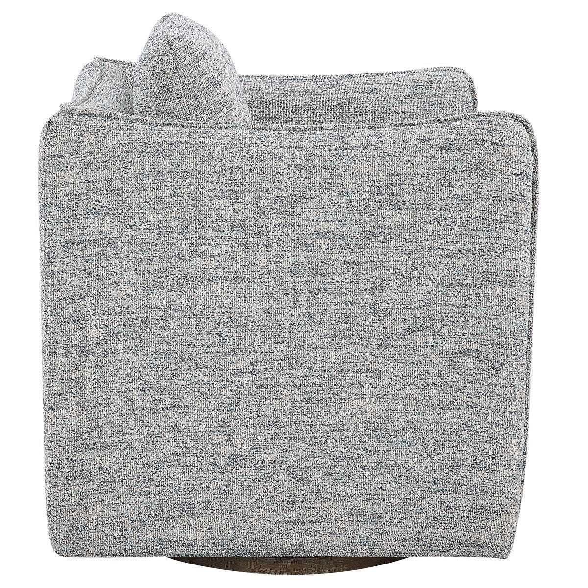 Corben Swivel Chair, Blue – Furniture by Uttermost | Sutter & Vale