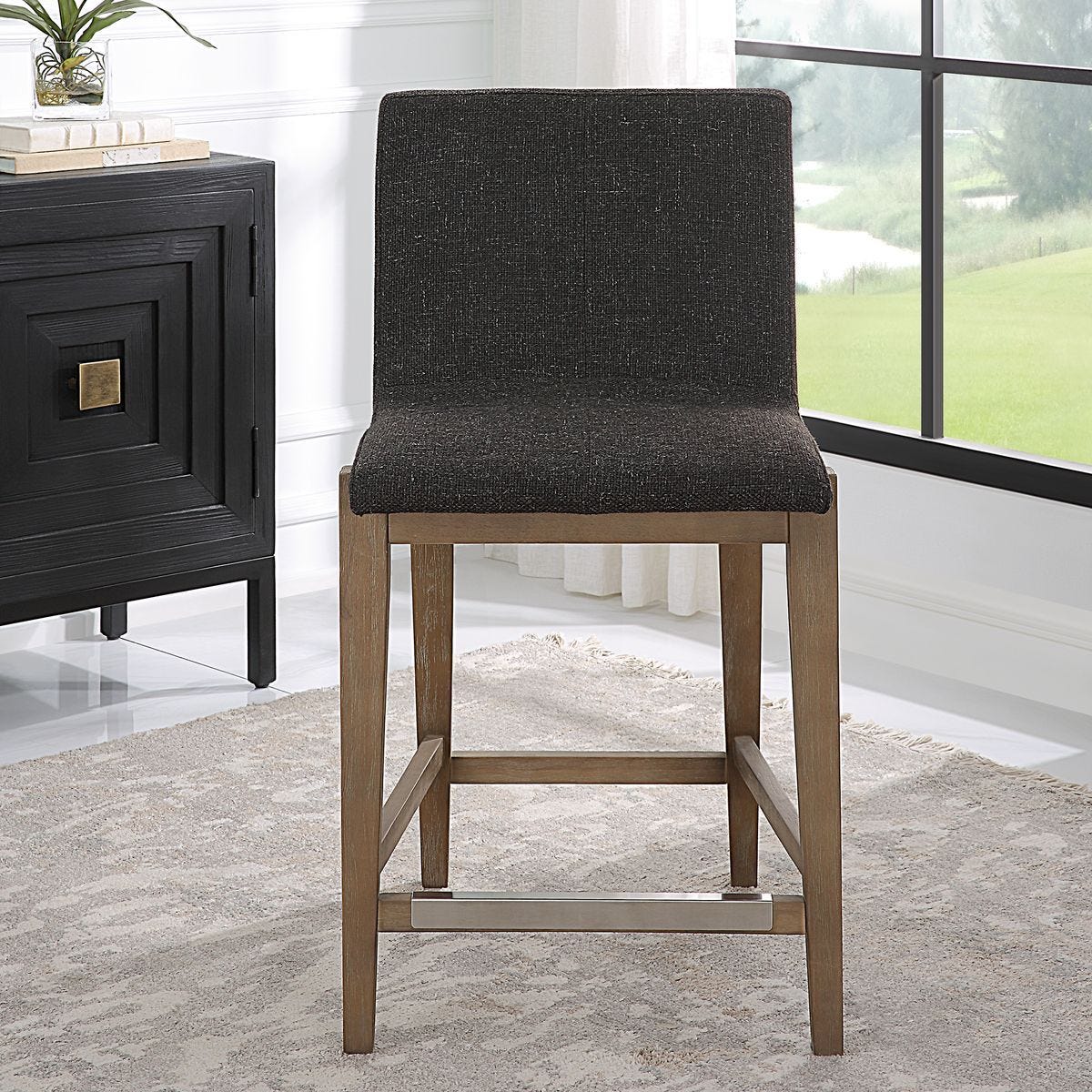 Klemens Counter Stool, Chocolate – Furniture by Uttermost | Sutter & Vale