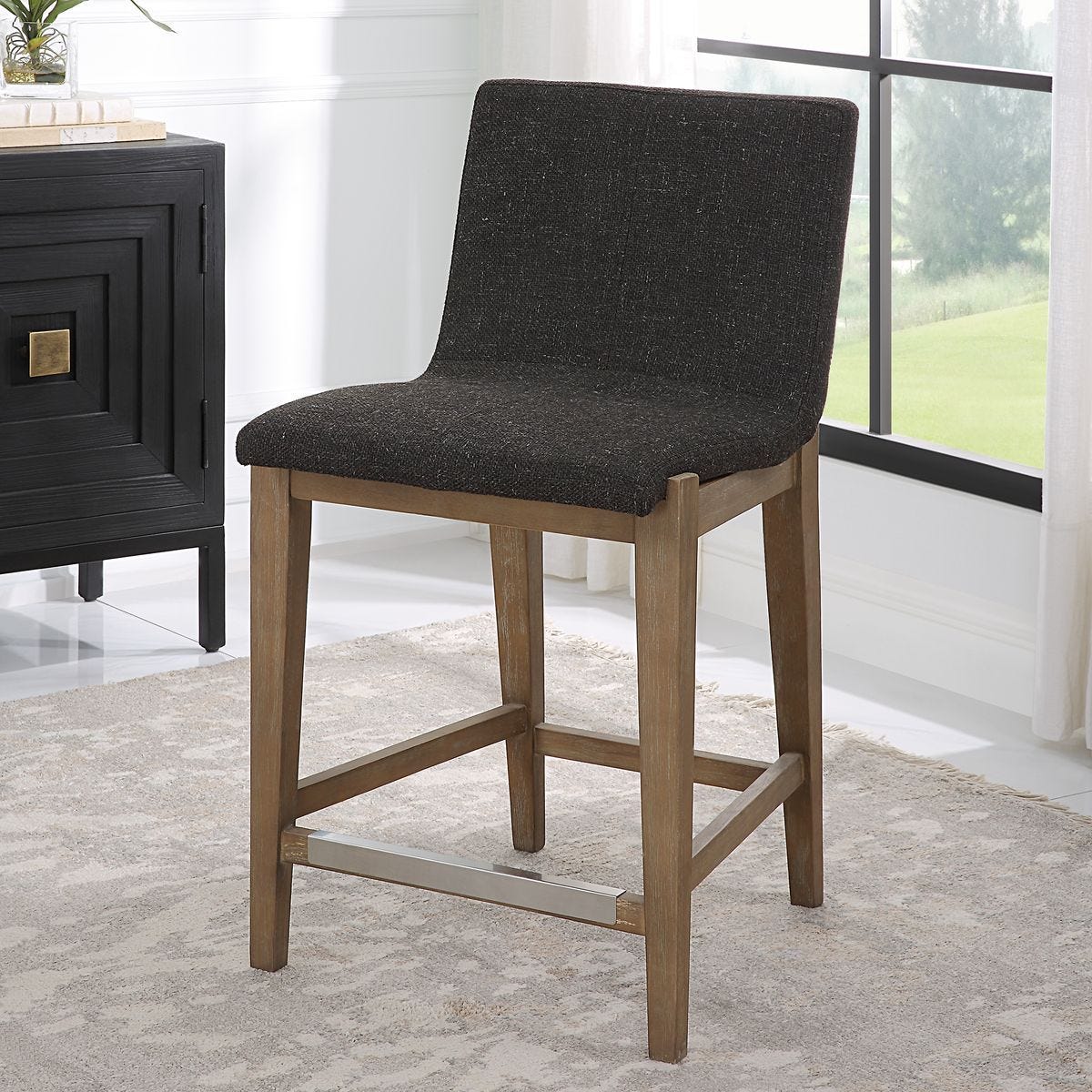 Klemens Counter Stool, Chocolate – Furniture by Uttermost | Sutter & Vale