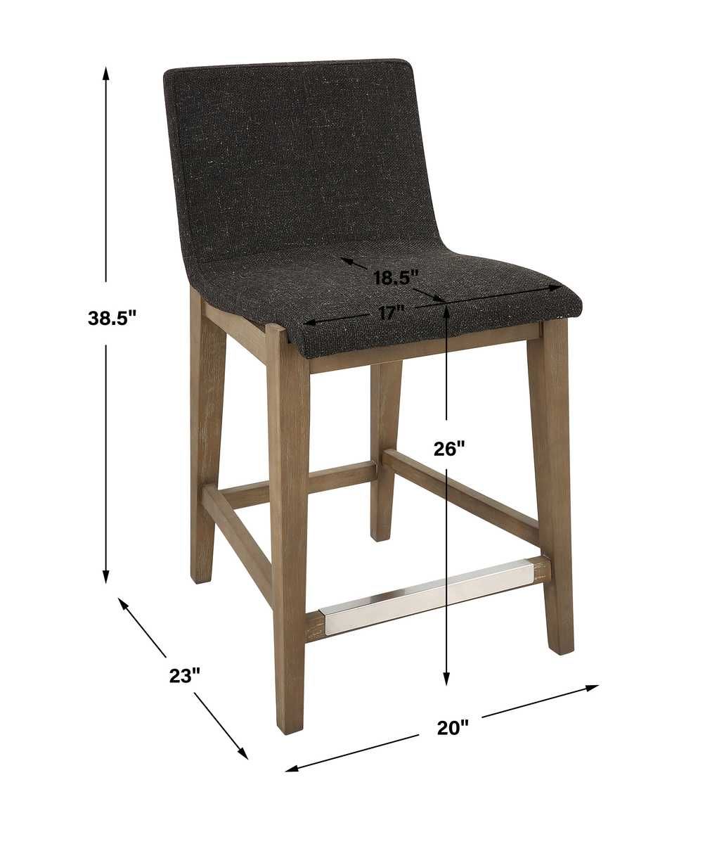 Klemens Counter Stool, Chocolate – Furniture by Uttermost | Sutter & Vale