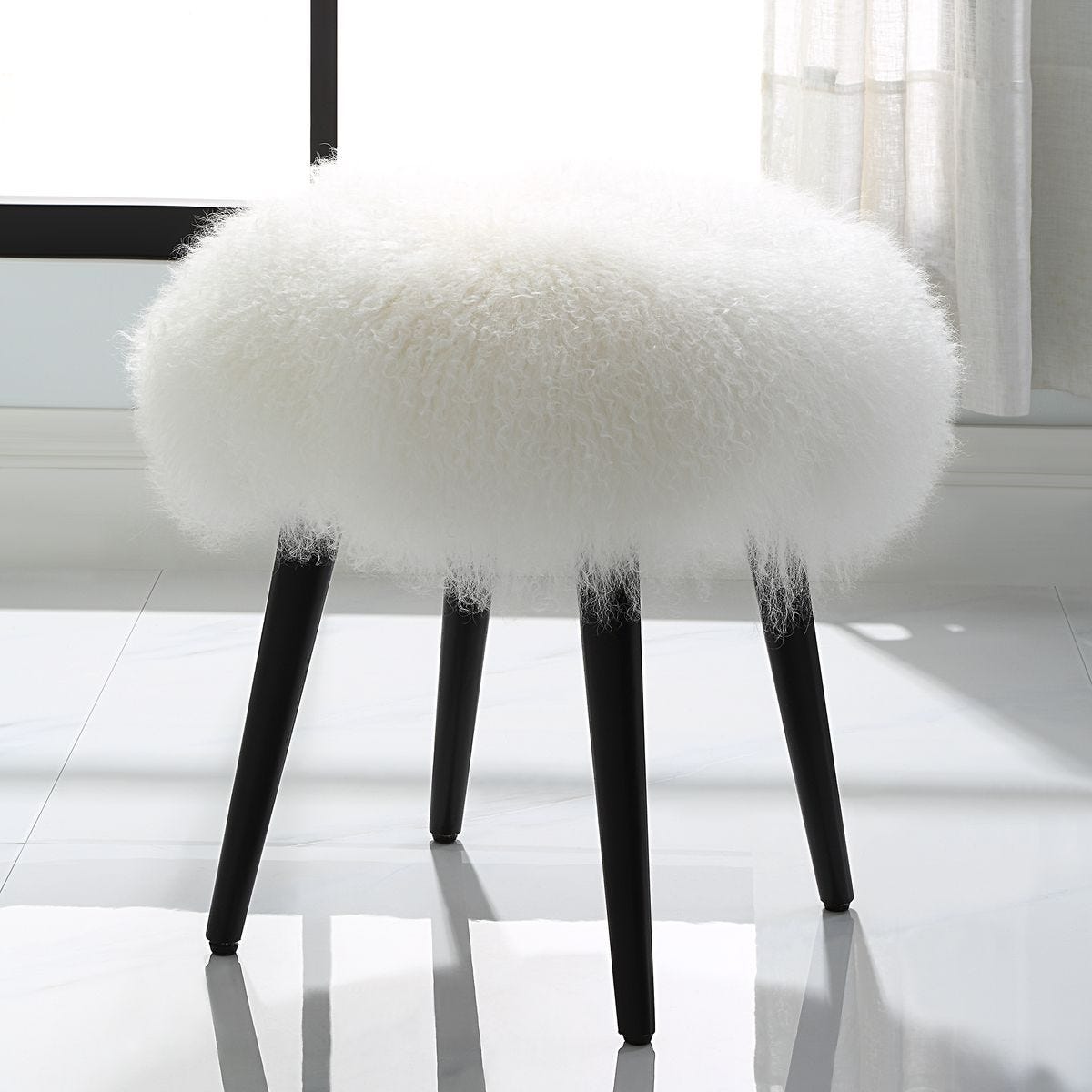 Wooly Accent Stool – Furniture by Uttermost | Sutter & Vale