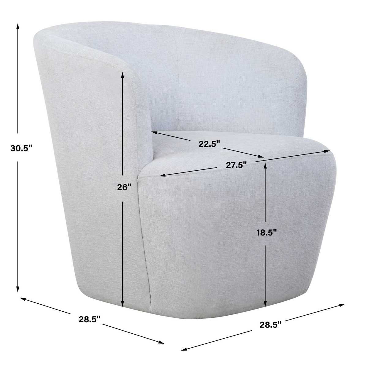 Mist Swivel Chair – Furniture by Uttermost | Sutter & Vale