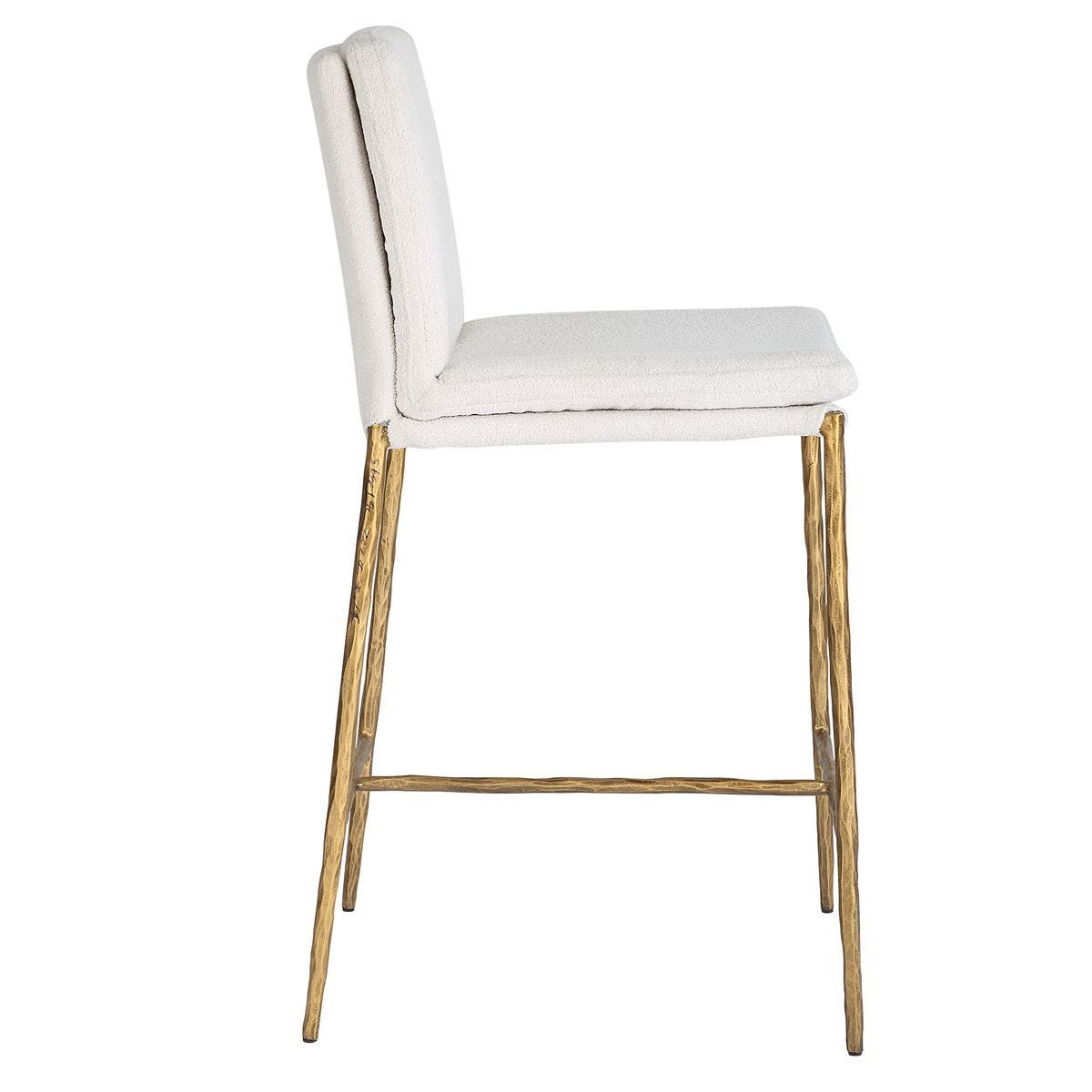 Ascend Counter Stool, White – Furniture by Uttermost | Sutter & Vale