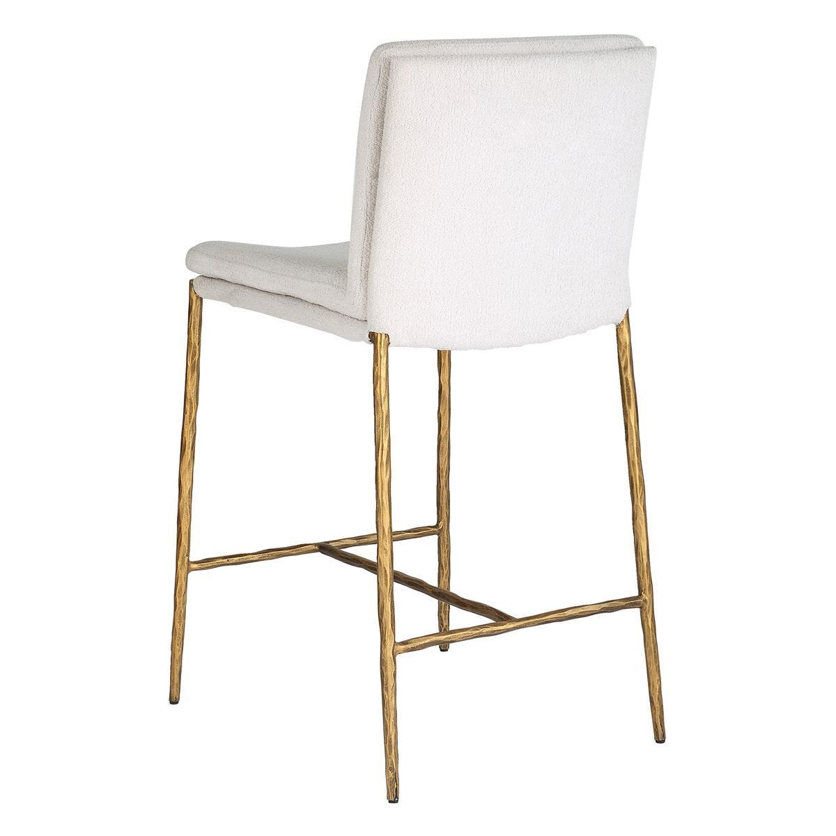 Ascend Counter Stool, White – Furniture by Uttermost | Sutter & Vale