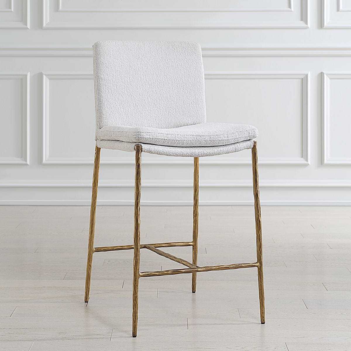 Ascend Counter Stool, White – Furniture by Uttermost | Sutter & Vale