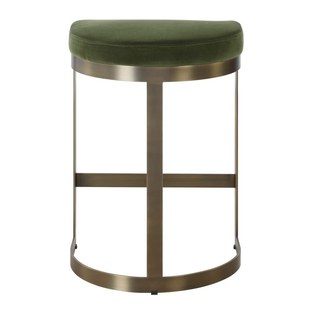 Ivanna Counter Stool, Brass - Moss