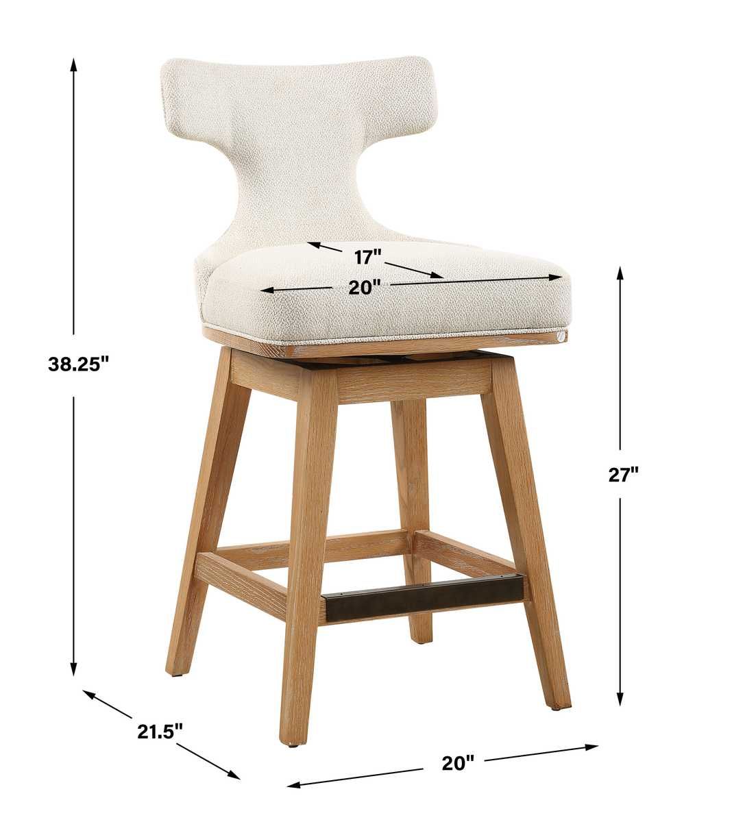Klismos Counter Stool – Furniture by Uttermost | Sutter & Vale