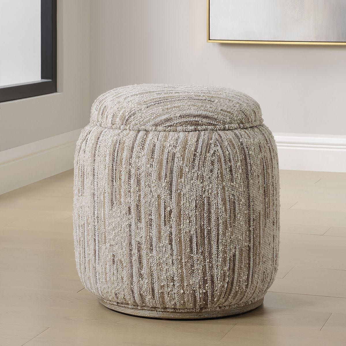 Dialogue Ottoman, Tan – Furniture by Uttermost | Sutter & Vale
