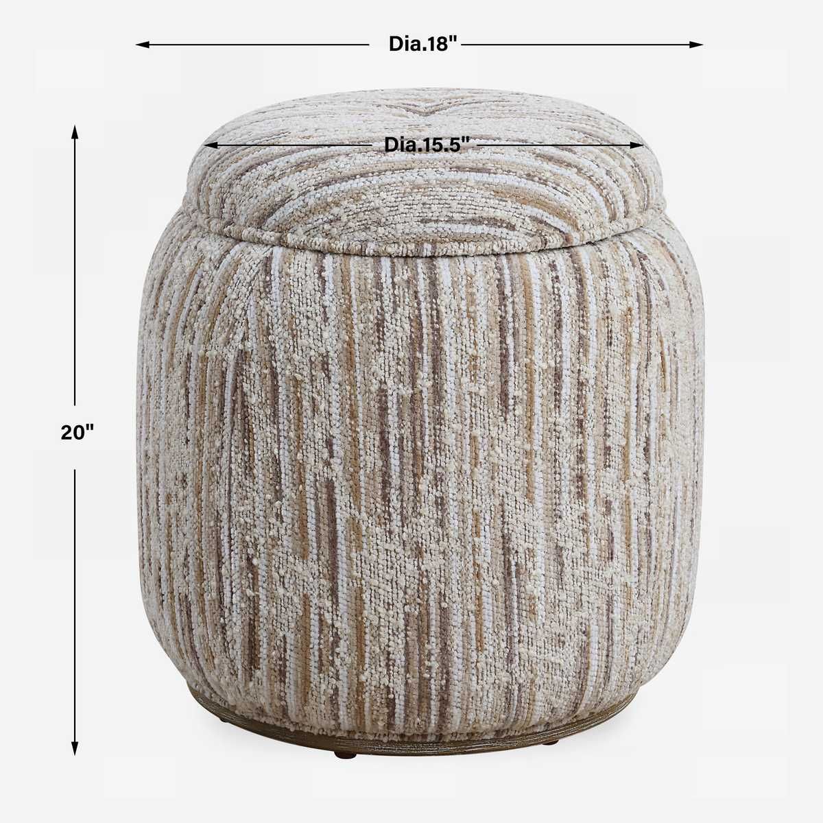 Dialogue Ottoman, Tan – Furniture by Uttermost | Sutter & Vale