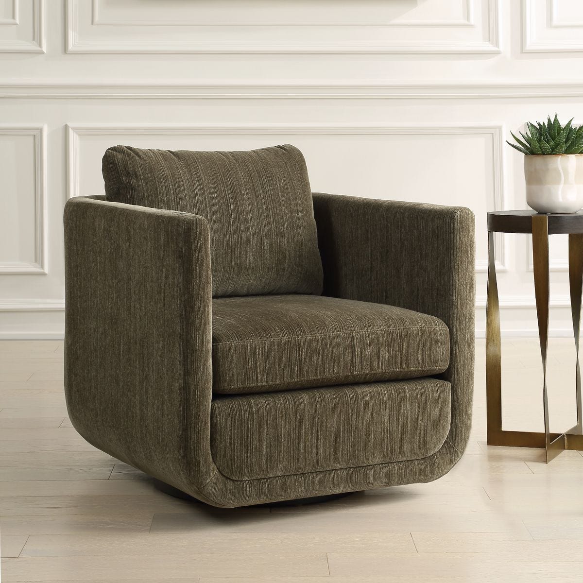 Abound Swivel Chair, Herb – Furniture by Uttermost | Sutter & Vale