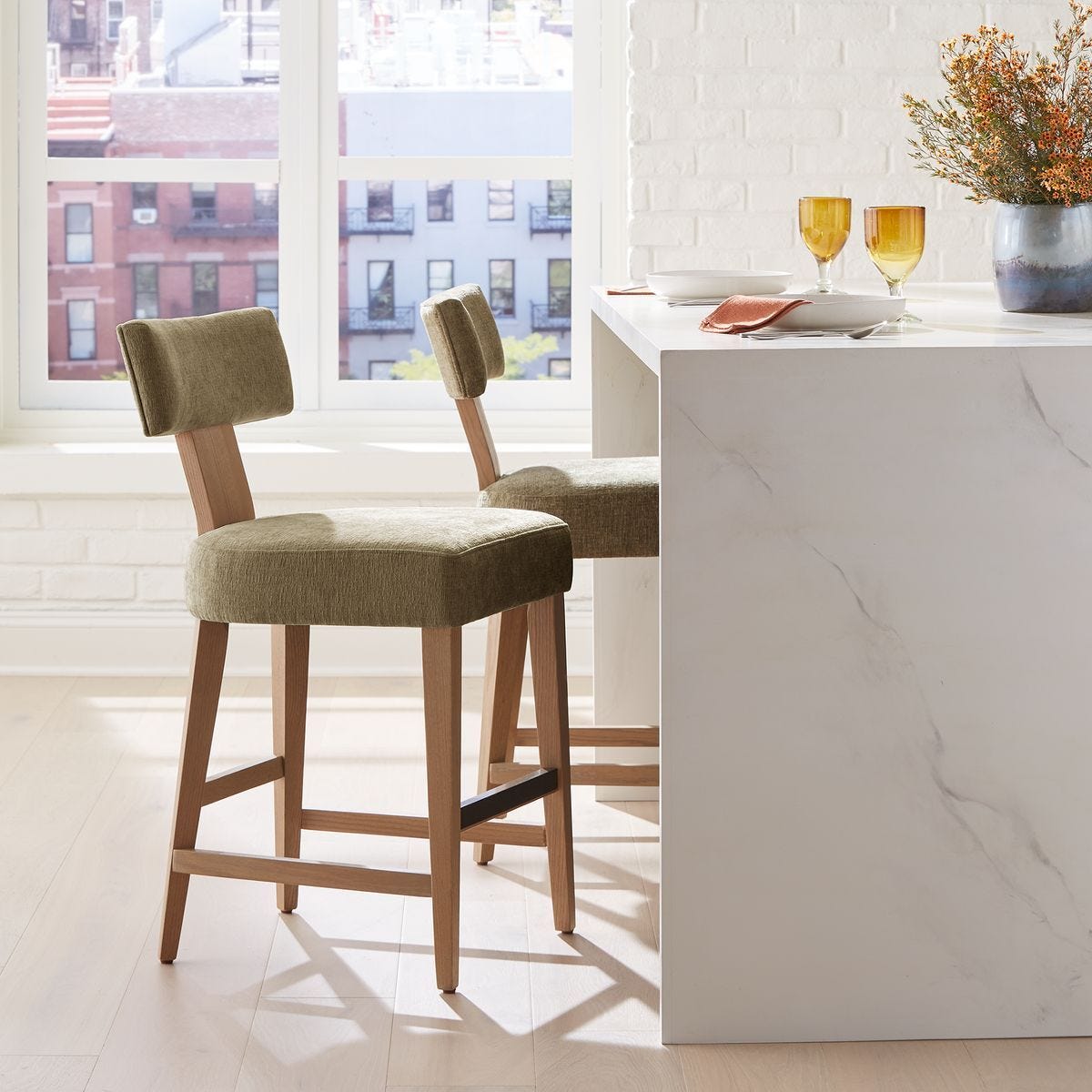 Elysian Counter Stool, Moss – Mirrors by Uttermost | Sutter & Vale