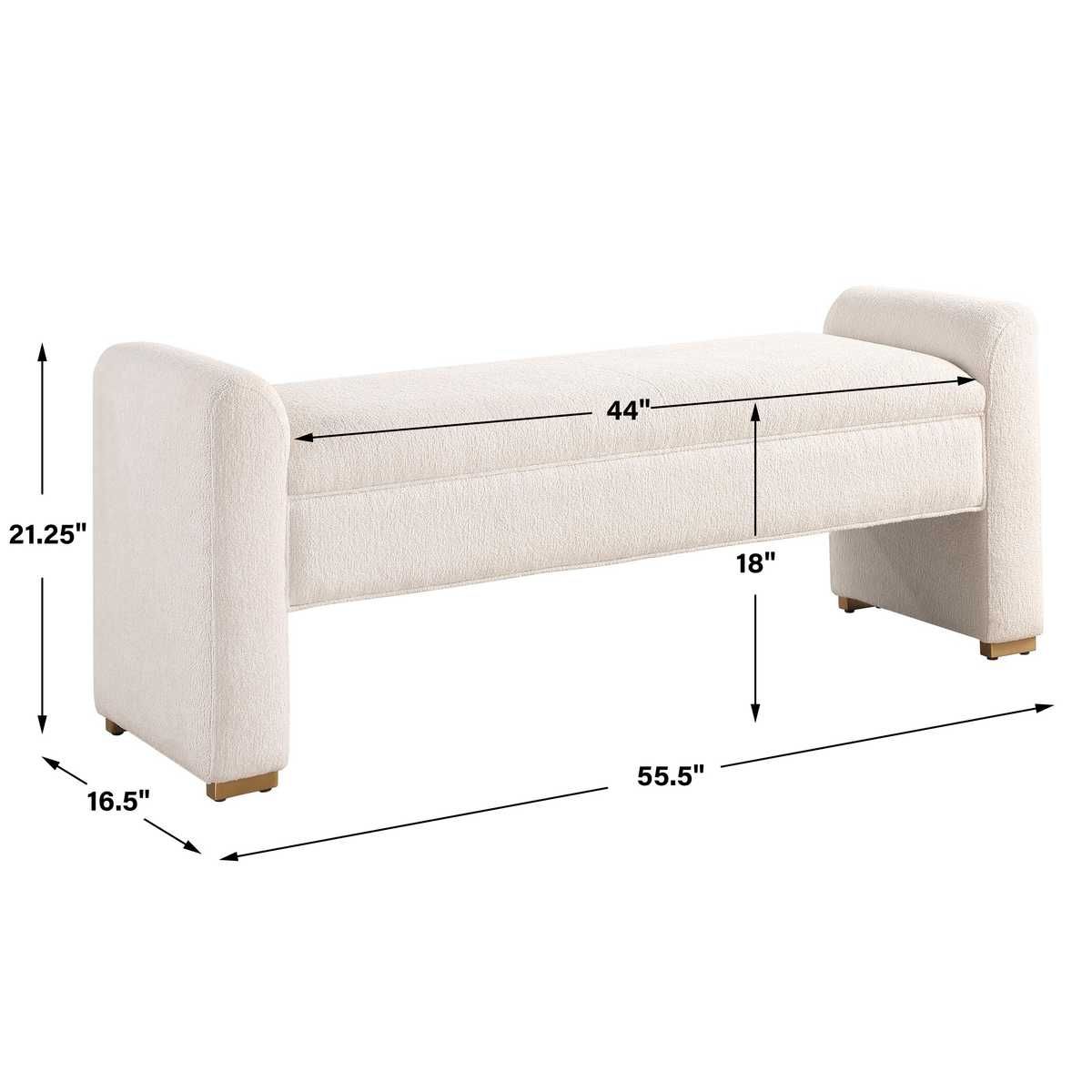 Caliste Bench – Furniture by Uttermost | Sutter & Vale
