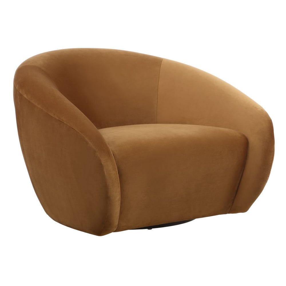 DeSoto Swivel Chair, Hazlenut