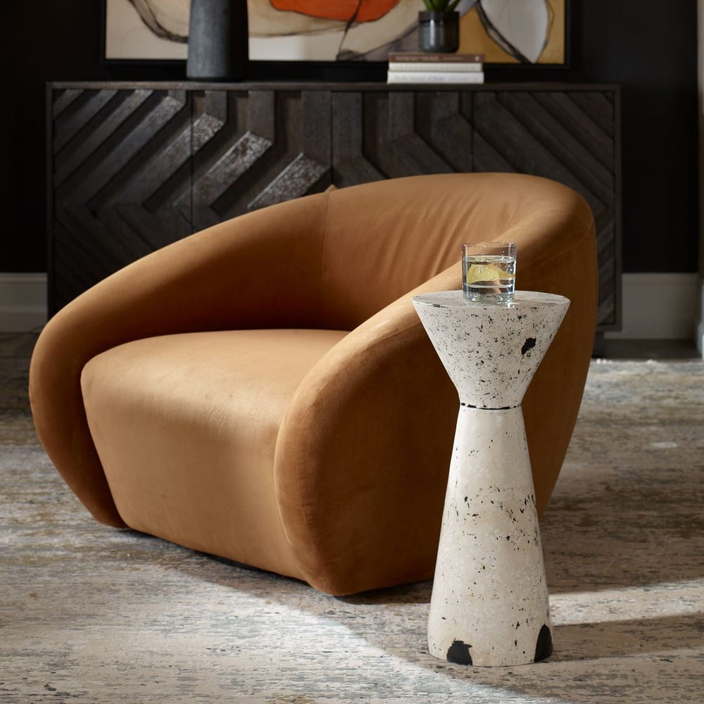 DeSoto Swivel Chair, Hazlenut