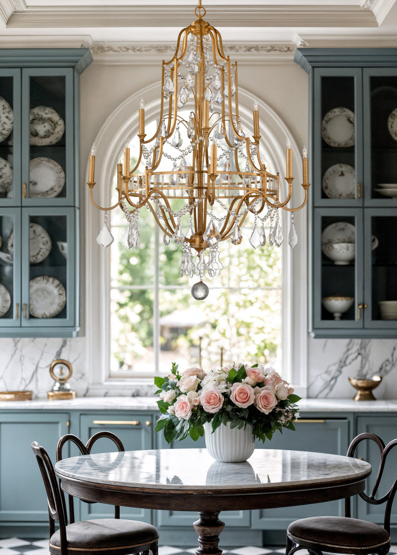 Buckhead Large Chandelier - Gold